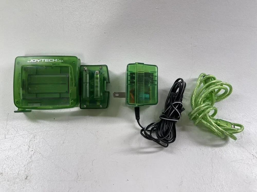 Nintendo Game Boy Color Clear Green Zoom & Ac Adapter Electronics Game